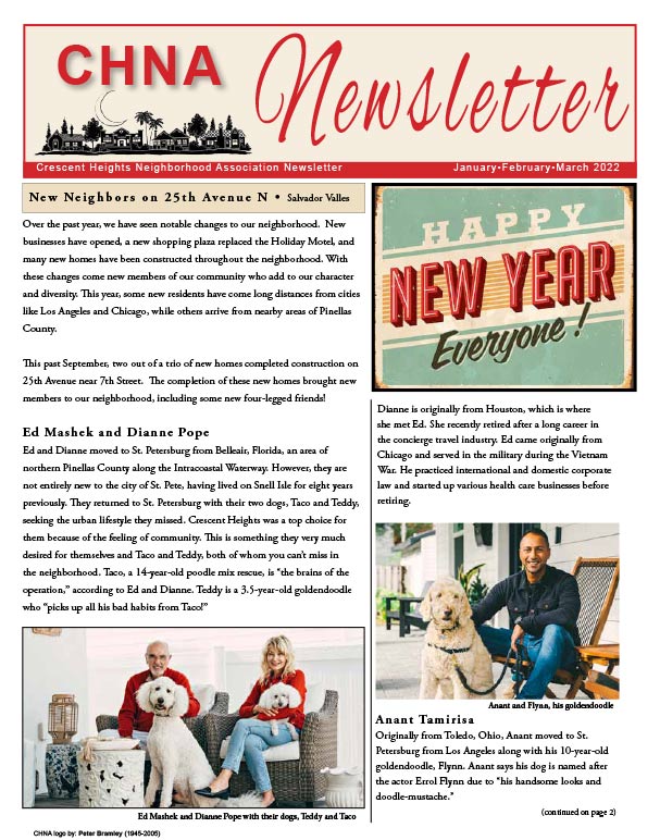 January • February • March 2022 - CHNA Newsletter